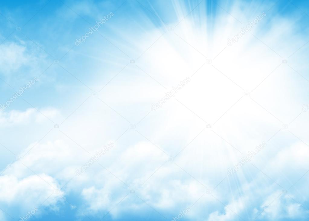 Sun and clouds abstract background