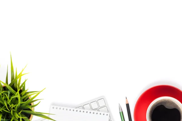 Office desk table with computer — Stock Photo, Image