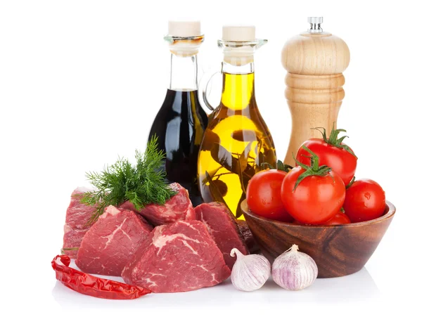향신료와 등심 스테이크 쇠고기 고기 — 스톡 사진