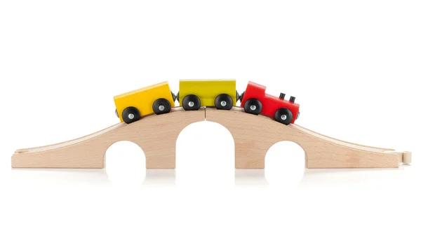 Tren de juguete de madera — Foto de Stock