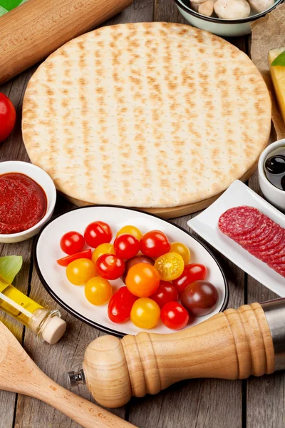 Zutaten zum Pizzakochen — Stockfoto