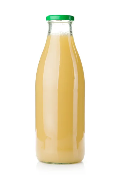 梨汁玻璃瓶 — 图库照片