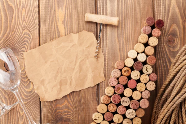 Corchos en forma de botella de vino — Foto de Stock