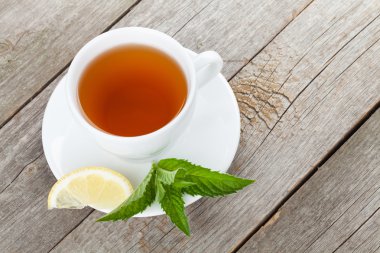 yeşil çay limon ve nane