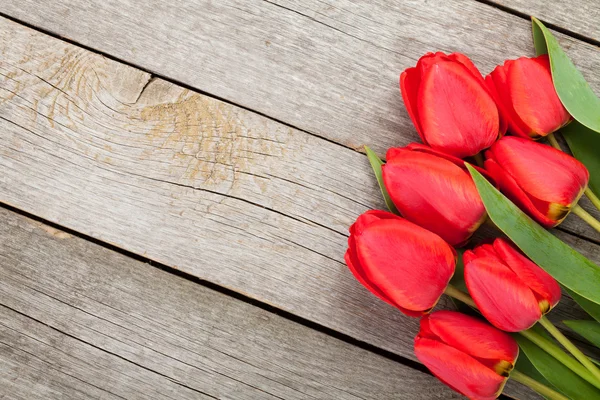 Fresh red tulips bouquet — Stock Photo, Image