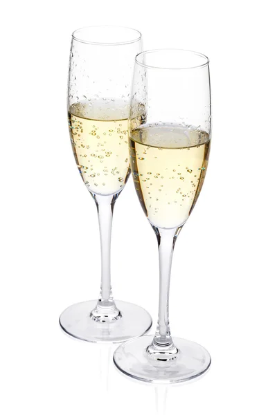 Twee champagneglazen — Stockfoto