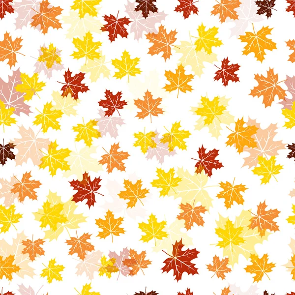 Motif de feuilles d'érable sans couture — Image vectorielle