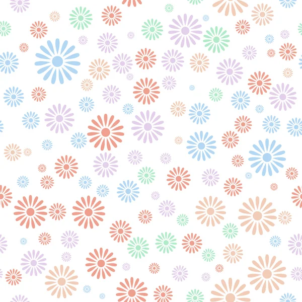 花のシームレスなパターン背景 — ストックベクタ