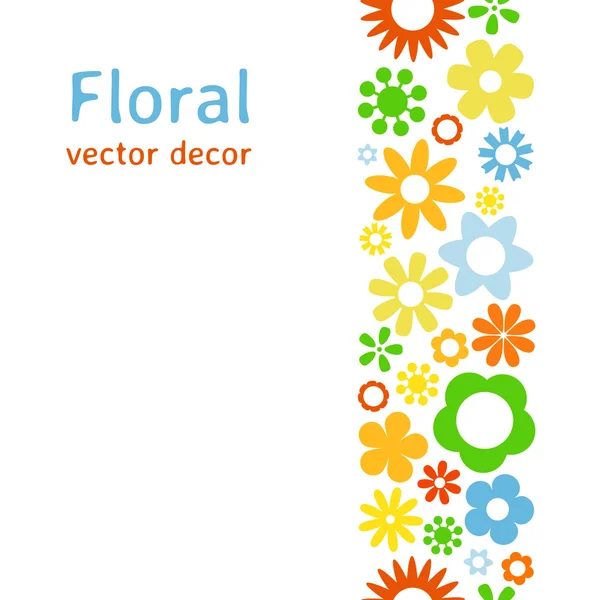 様々 な花のフレームの背景 — ストックベクタ