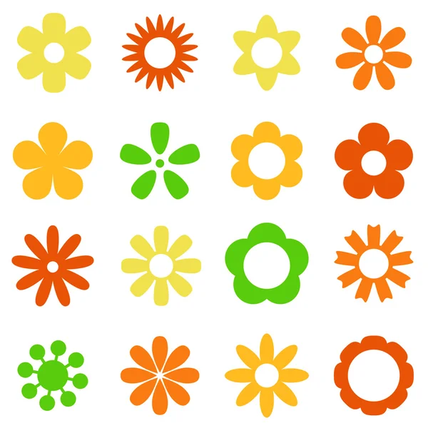 Verschiedene bunte Blumen — Stockvektor