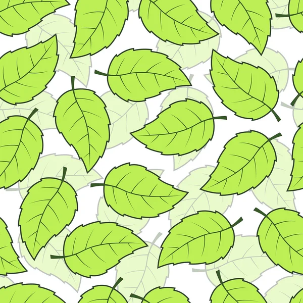 Modèle de feuilles sans couture — Image vectorielle