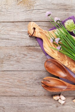 Taze ot ve baharat Bahçe masada