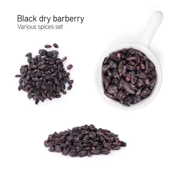 Siyah kuru barberries baharat — Stok fotoğraf