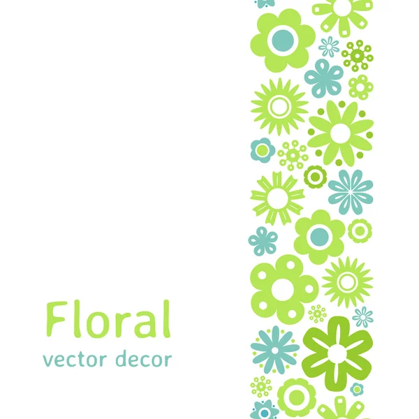 Varios flor marco fondo — Archivo Imágenes Vectoriales