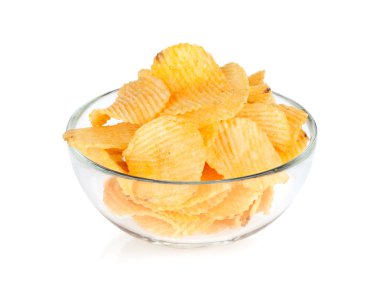 cam kabın içinde patates cipsi
