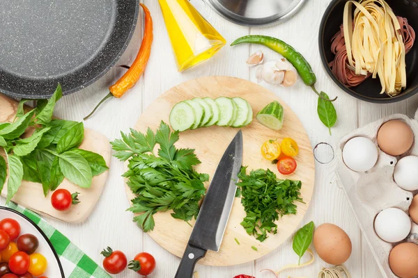 Ingrédients de cuisson des pâtes — Photo