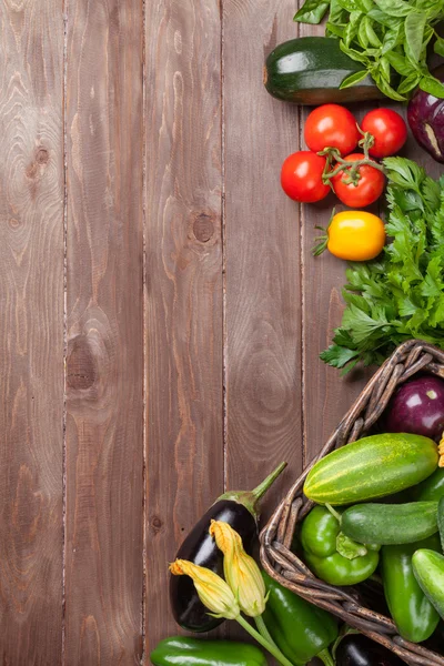 Fresh farmers garden vegetables — Stock Photo, Image