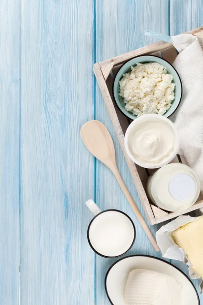 Sýr, jogurt a másla — Stock fotografie