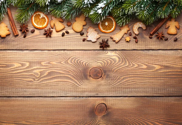 Різдво дерев'яними тлі — стокове фото