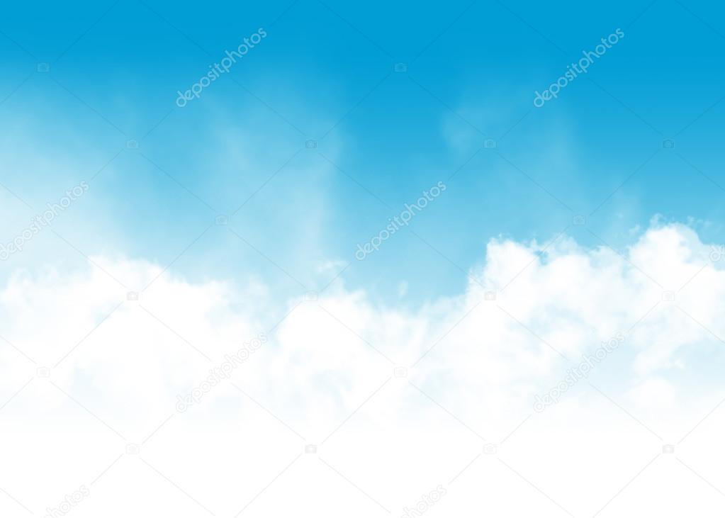 Blue sky and clouds abstract illustration