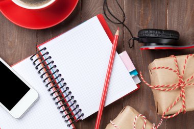 Not Defteri, smartphone ve hediye kutuları