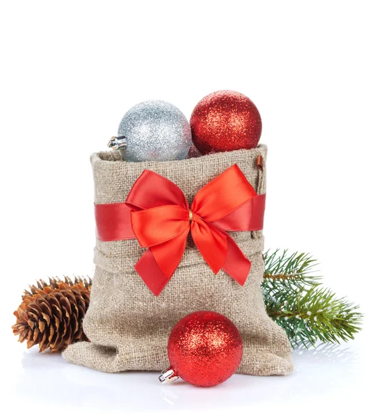 Weihnachtsdeko-Tasche — Stockfoto