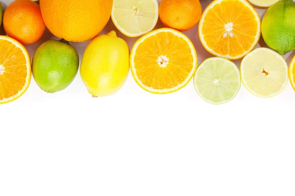 Citrus fruits. Oranges, limes and lemons — Stock Photo, Image