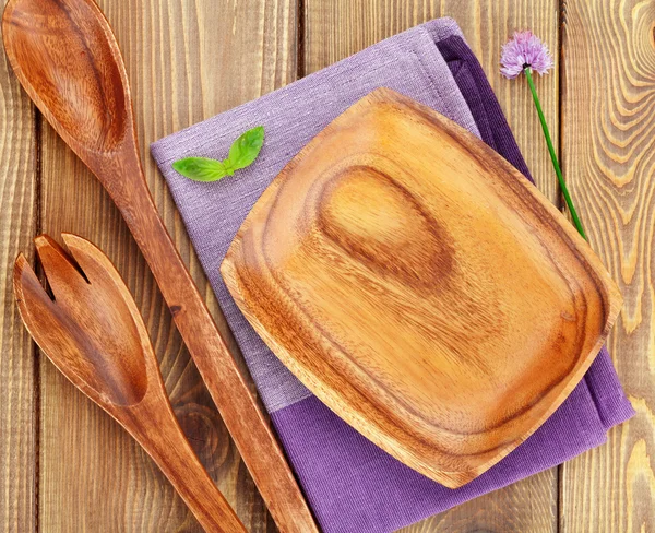 Wooden kitchen utensils — Stock Photo, Image