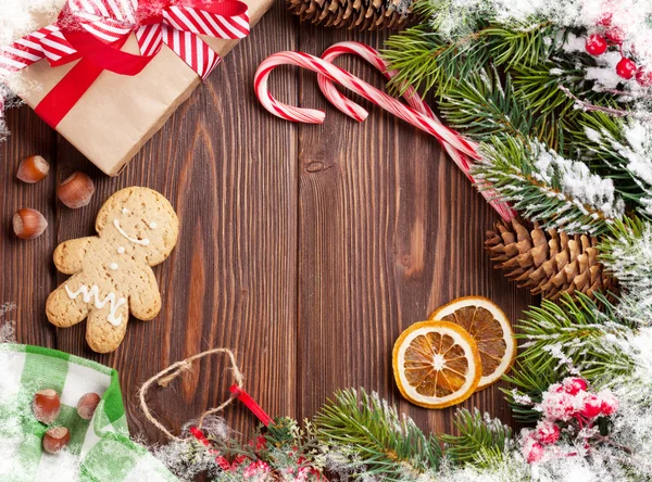 Christmas wooden background — Stock Photo, Image