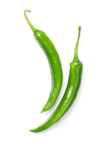 Grüne Chilischoten — Stockfoto