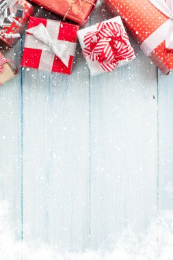Noel hediye kutuları ahşap tablo