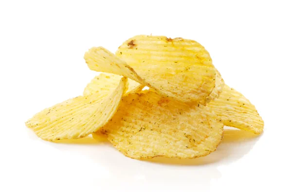 Kartoffelchips mit Gewürz — Stockfoto