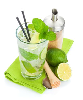 taze mojito kokteyl ve bar gereçleri