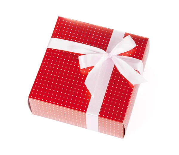 Gift box on white background — Stock Photo, Image