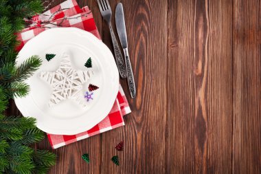 Noel tablo ayarı ile köknar ağacı