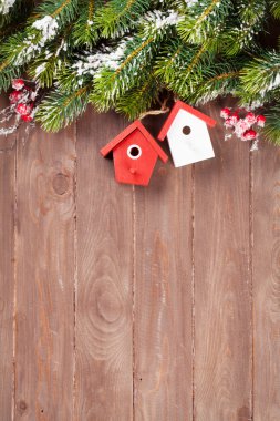 Çam ağacı ve dekor ile Noel arka plan