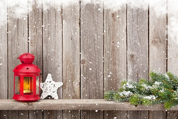 Lanterna di candela di Natale — Foto Stock