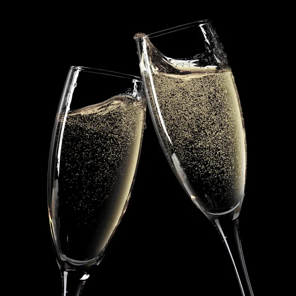 Twee champagneglazen — Stockfoto