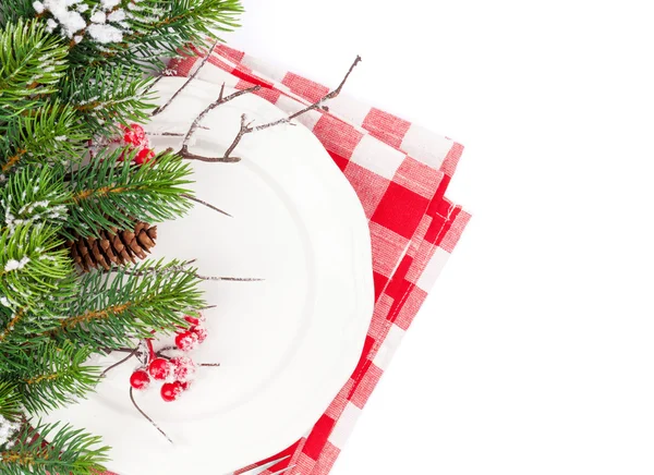 Різдвяний стіл з ялинкою — стокове фото