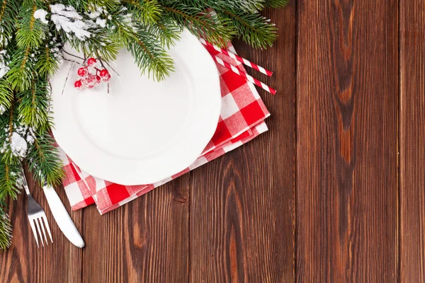 Table de Noël avec sapin — Photo