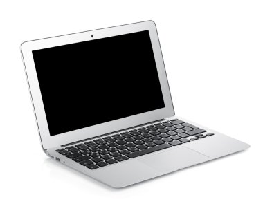 Beyaz arka plan üzerinde Netbook