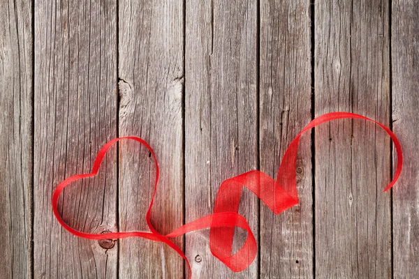 Valentine dia coração em forma de fita — Fotografia de Stock