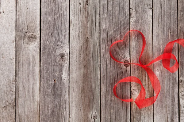 Valentines day heart shaped ribbon — Stock Photo, Image