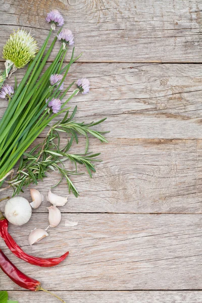 Ervas aromáticas e especiarias frescas — Fotografia de Stock