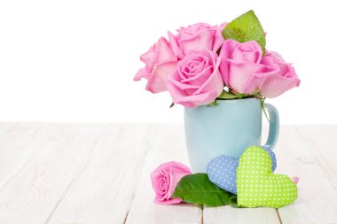Sevgililer günü pembe gül buketi