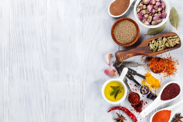 Various Herbs and spices — Stock Photo, Image