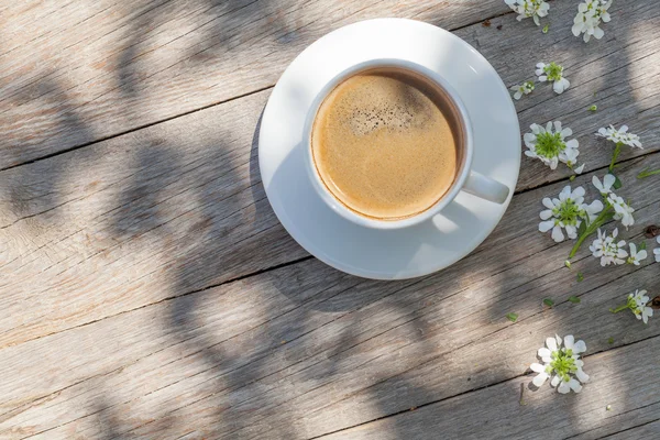 Top view of coffee cup — Stock Photo, Image