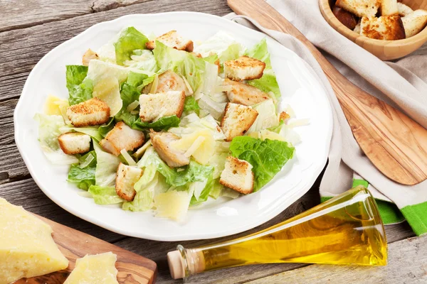 Salada de césar saudável e fresca — Fotografia de Stock