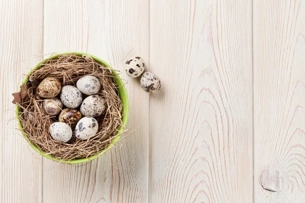 Oeufs de Pâques dans le nid — Photo