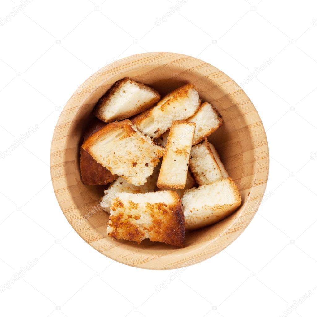 Bread croutons for caesar salad